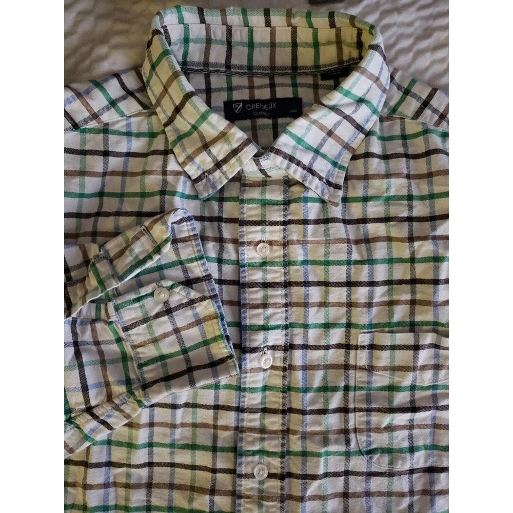 Daniel Cremieux Colorful Plaid Striped‎ Mens Size XL Button Down Long Sleeve